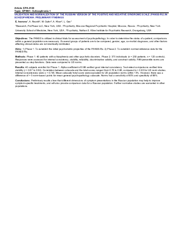 (PDF) EPA-0120 – Validation and normalization of the russian version of ...