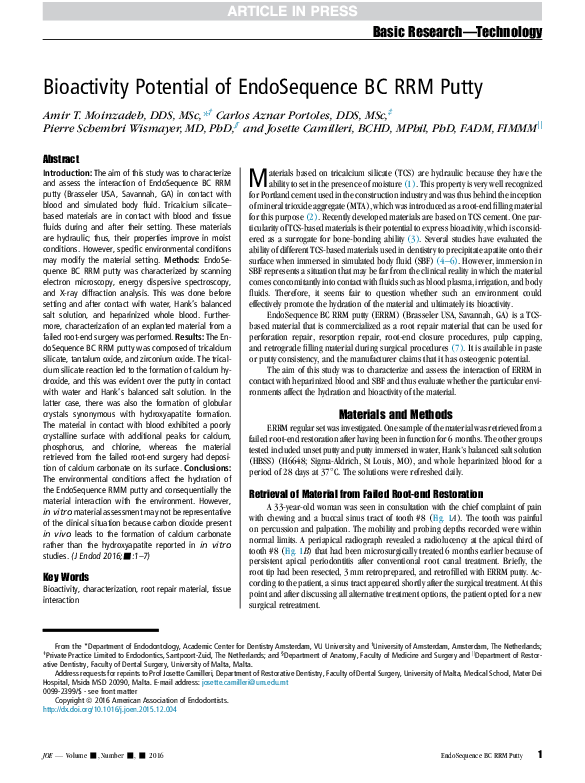 (PDF) Bioactivity Potential of EndoSequence BC RRM Putty Pierre