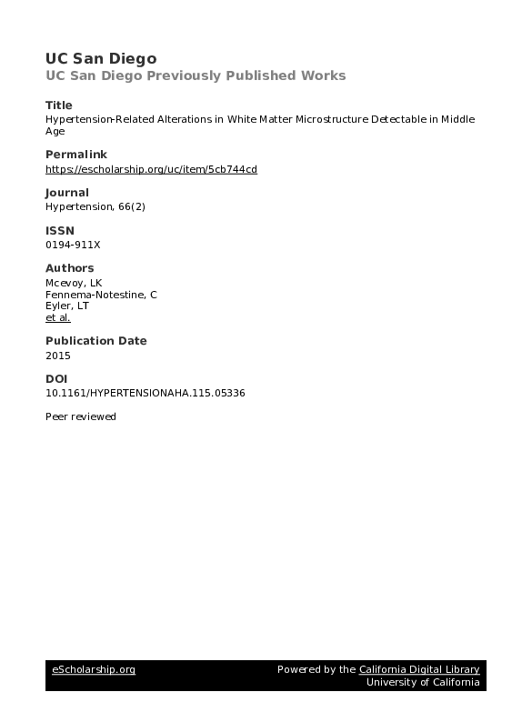 (PDF) Hypertension-Related Alterations in White Matter Microstructure ...