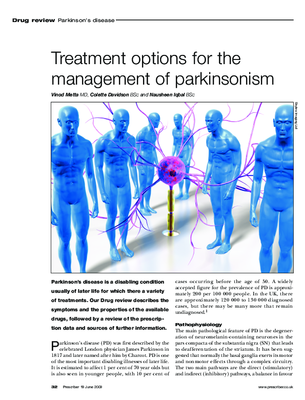 (PDF) Treatment options for the management of parkinsonism
