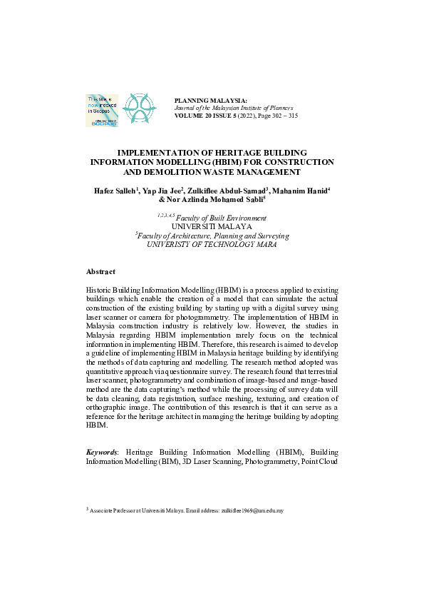 (PDF) Implementation of Heritage Building Information Modelling (Hbim ...