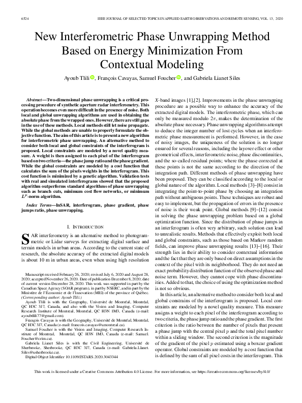 (PDF) New Interferometric Phase Unwrapping Method Based on Energy ...