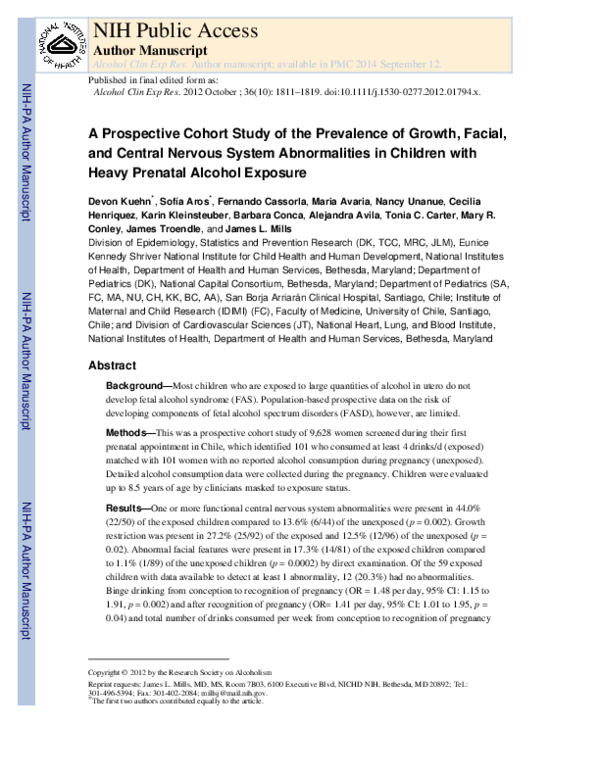 (PDF) A Prospective Cohort Study of the Prevalence of Growth, Facial ...