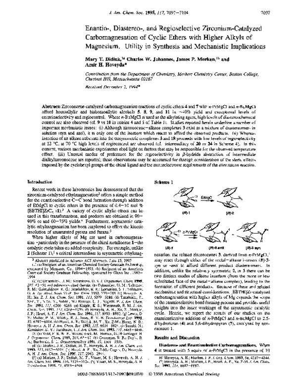 (PDF) Enantio-, Diastereo-, and Regioselective Zirconium-Catalyzed ...