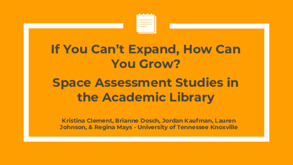 (PDF) If You Can\u27t Expand, How Can You Grow? Space Assessment ...
