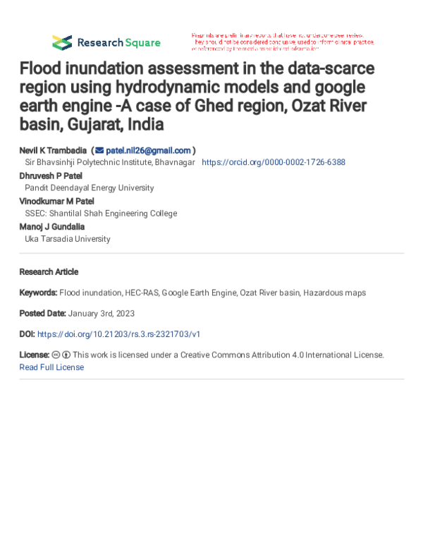 (PDF) Flood inundation assessment in the data-scarce region using ...