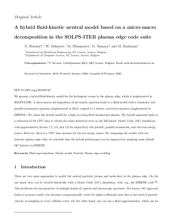 (PDF) A hybrid fluid-kinetic neutral model based on a micro-macro ...