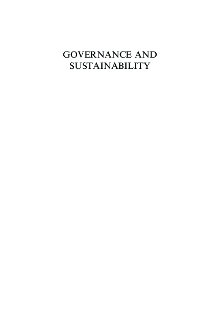 (PDF) Governance and sustainability