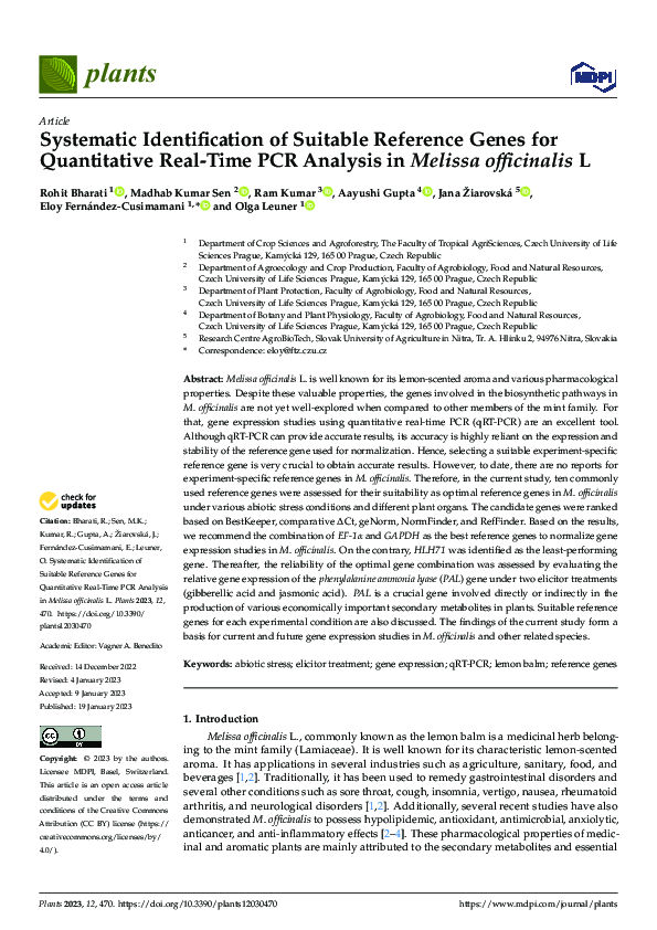 (PDF) Systematic Identification of Suitable Reference Genes for ...