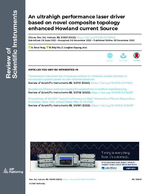(PDF) An ultrahigh performance laser driver based on novel composite ...