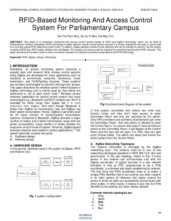 (PDF) RFID-Based Monitoring And Access Control System For Parliamentary ...