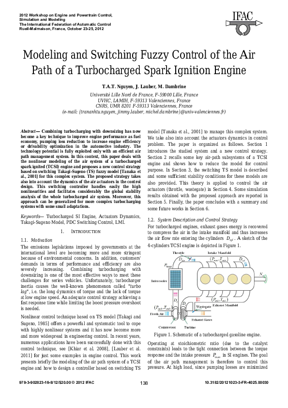 (PDF) Modeling and Switching Fuzzy Control of the Air Path of a ...