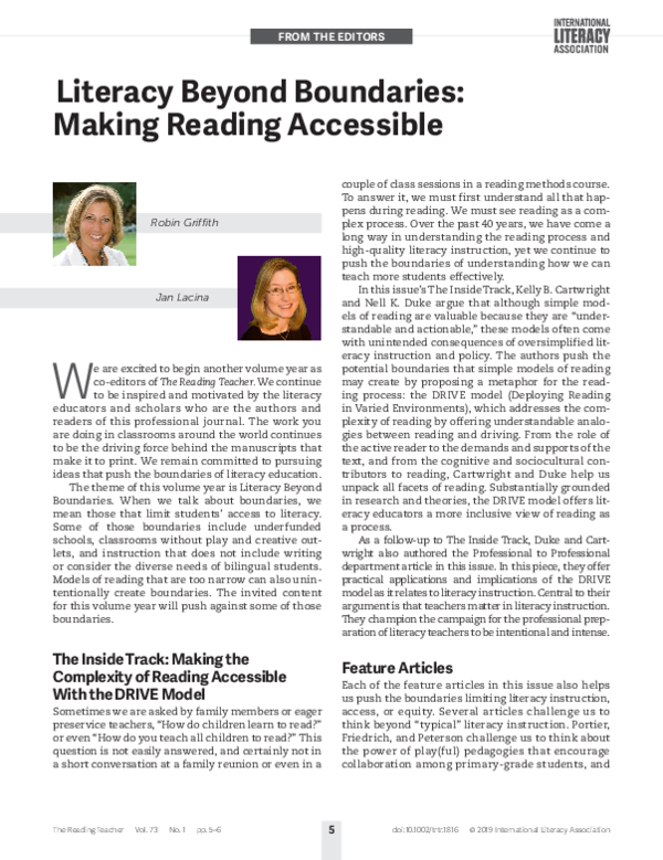 (PDF) Literacy Beyond Boundaries: Making Reading Accessible
