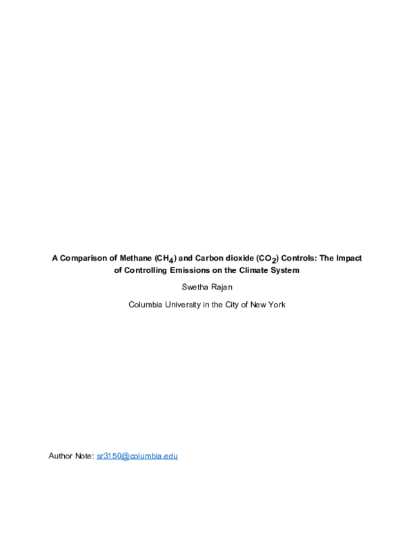 (DOC) A Comparison of Methane (CH4) and Carbon Dioxide (CO2) Controls ...