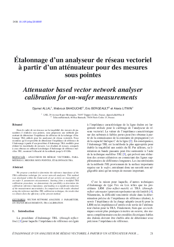 Kit D'étalonnage Pour Analyseur Réseau – OSL Mâle 8,5 GHz – Charge Ouverte Et Courte – Neuf