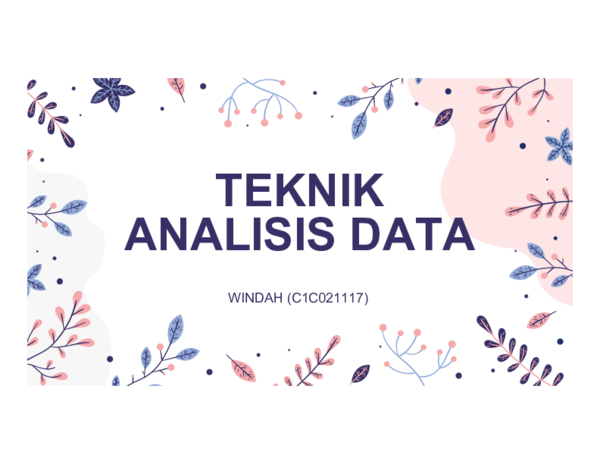 Pdf Ppt Teknik Analisis Data