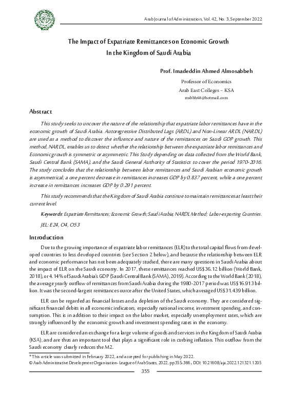 (PDF) The Impact of Expatriate Remittances on Economic Growth in the ...