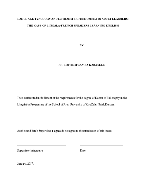 (PDF) Language typology and l3 transfer phenomena in adult learners ...