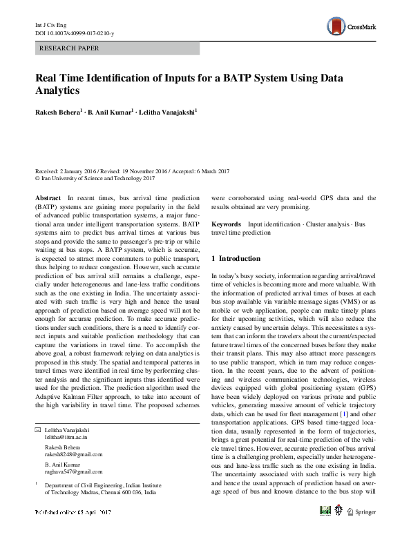 (PDF) Real Time Identification of Inputs for a BATP System Using Data ...