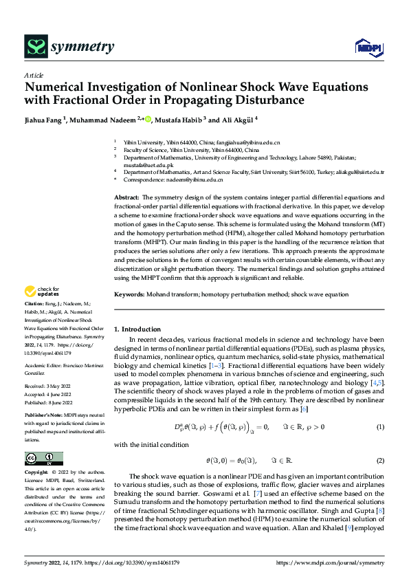 (PDF) Numerical Investigation of Nonlinear Shock Wave Equations with ...