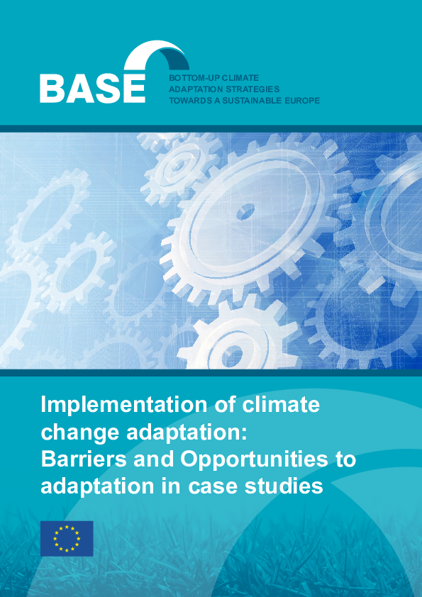 (PDF) Implementation of climate change adaptation: Barriers and ...