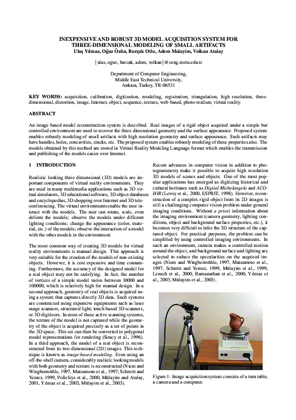 (PDF) Inexpensive and robust 3D model acquisition system for three ...