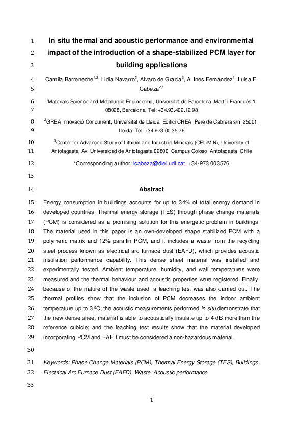 (PDF) In situ thermal and acoustic performance and environmental impact ...