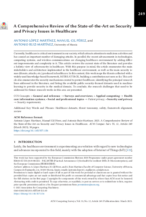 (PDF) A Comprehensive Review of the State-of-the-Art on Security and ...
