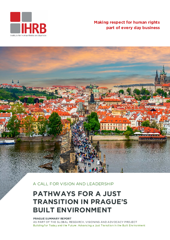 (PDF) Pathways for a just transition in the built environment Prague