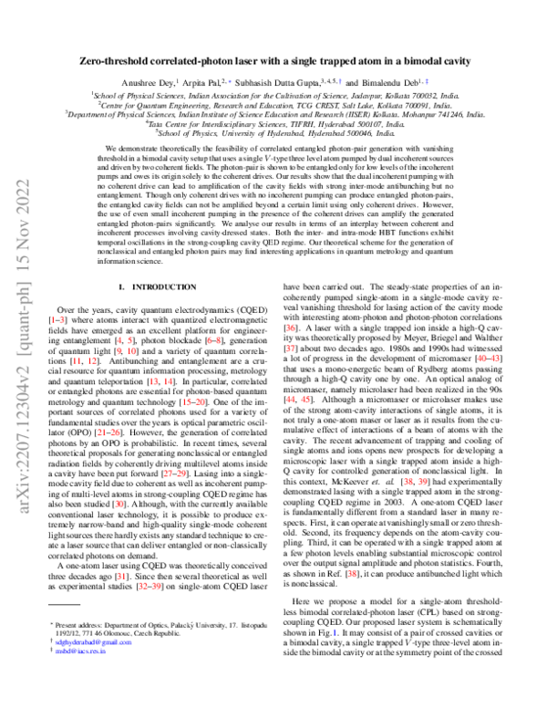 (PDF) Zero-threshold correlated-photon laser with a single trapped atom ...