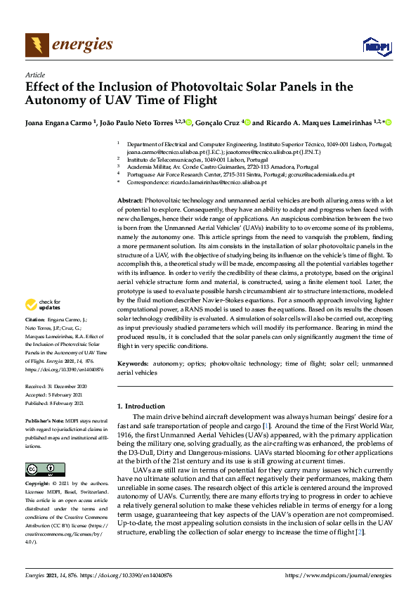 (PDF) Effect of the Inclusion of Photovoltaic Solar Panels in the ...