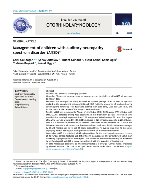 (PDF) Management of children with auditory neuropathy spectrum disorder ...