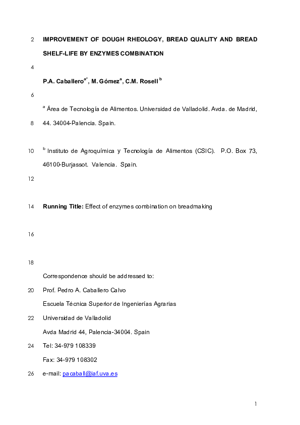(PDF) Improvement of dough rheology, bread quality and bread shelf-life ...