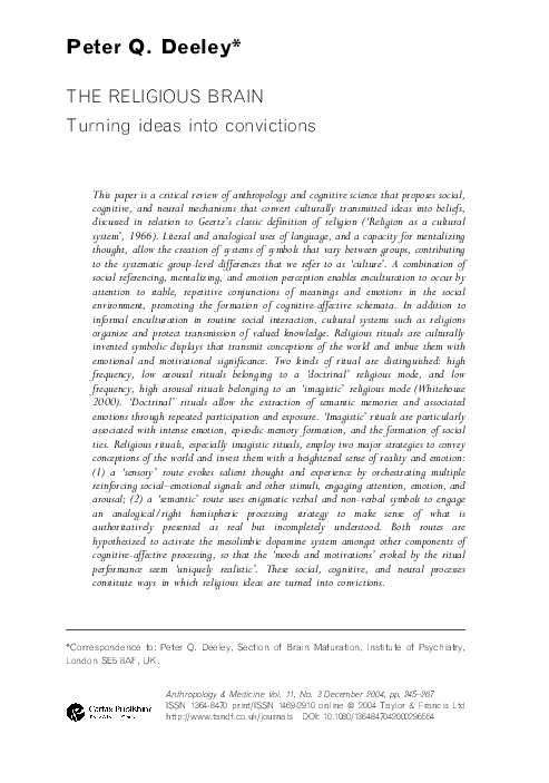 (PDF) Religious Brain