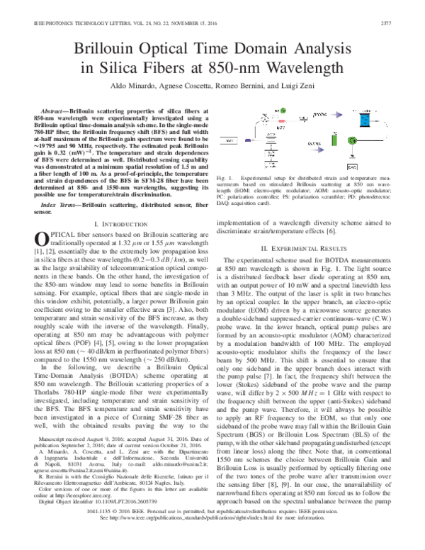 (PDF) Brillouin Optical Time Domain Analysis in Silica Fibers at 850-nm ...