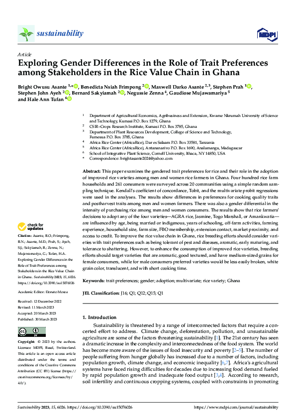 (PDF) Exploring Gender Differences in the Role of Trait Preferences ...