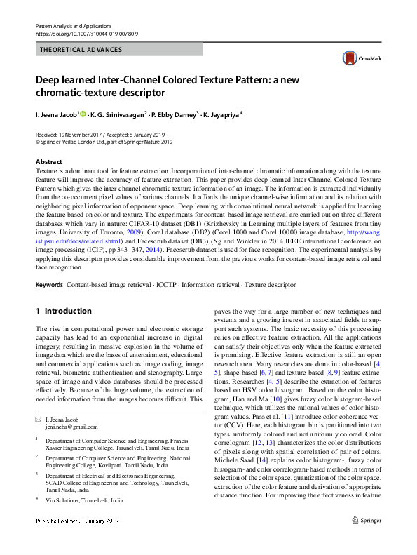 (PDF) Deep learned Inter-Channel Colored Texture Pattern: a new ...