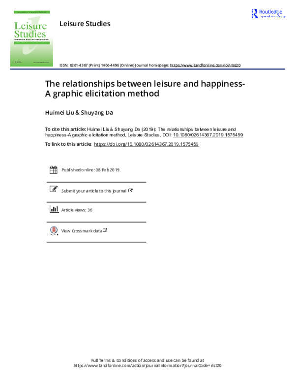 (PDF) The relationships between leisure and happiness-A graphic ...