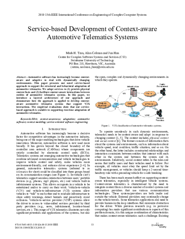 (PDF) Service-Based Development of Context-Aware Automotive Telematics ...