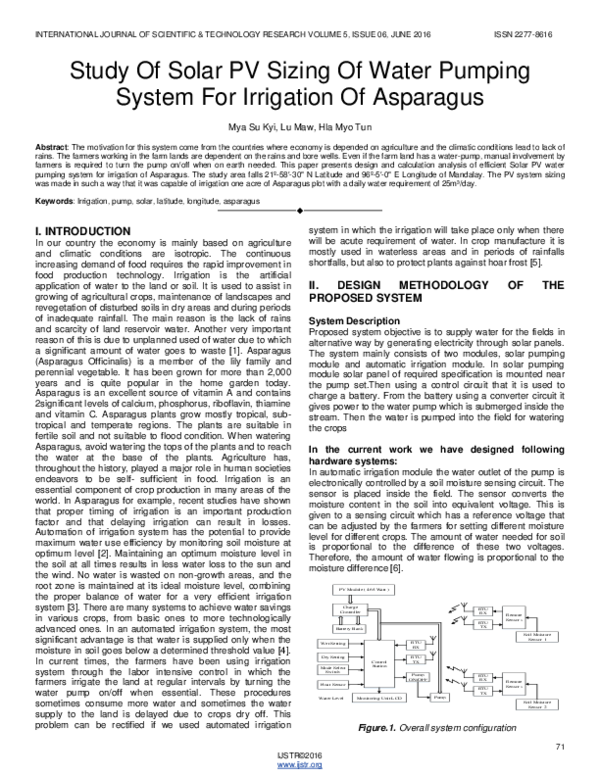 (PDF) Study Of Solar PV Sizing Of Water Pumping System For Irrigation ...