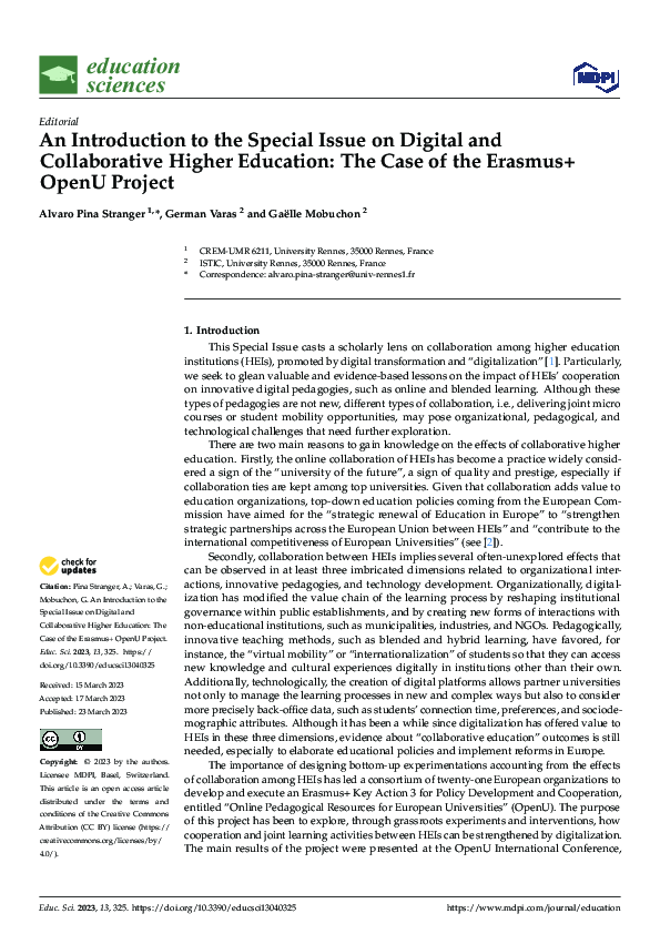 (PDF) An Introduction to the Special Issue on Digital and Collaborative ...
