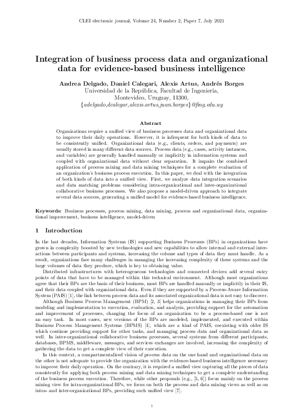 (PDF) Integration of business process and organizational data for ...