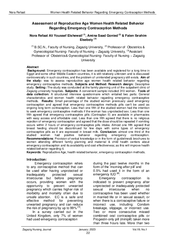 (PDF) Assessment of Reproductive Age Women Health Related Behavior ...