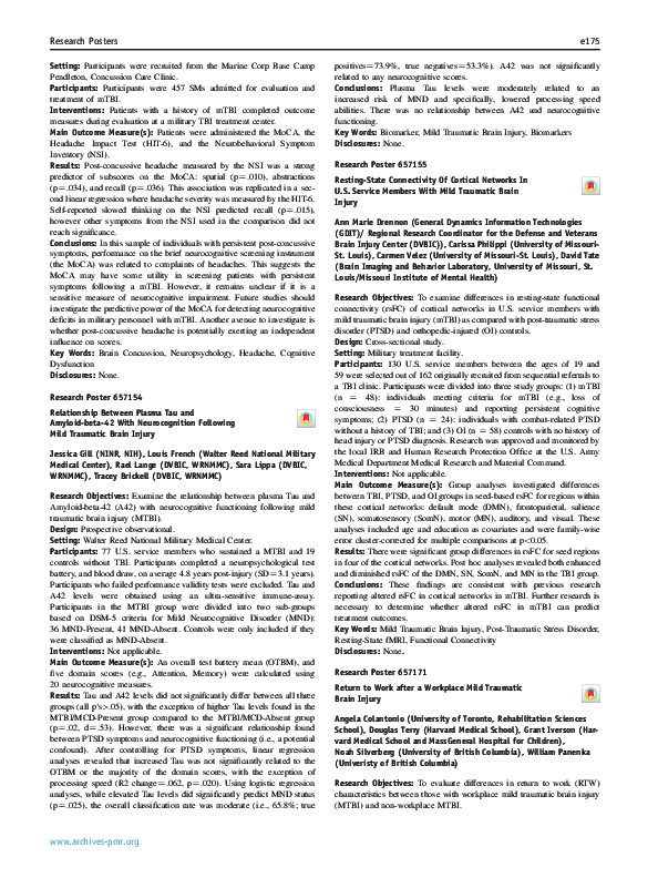 (PDF) Return to Work after a Workplace Mild Traumatic Brain Injury