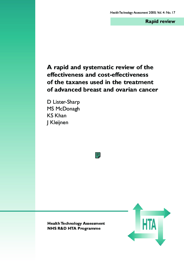 (PDF) A systematic review and economic evaluation of statins for the ...