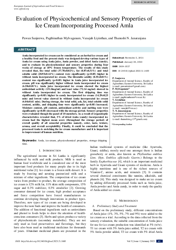 (PDF) Evaluation of Physicochemical and Sensory Properties of Ice Cream ...