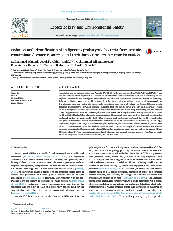 (PDF) Isolation and identification of indigenous prokaryotic bacteria ...