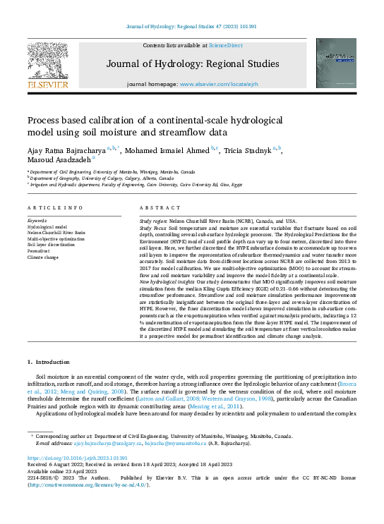 (PDF) Process based calibration of a continental-scale hydrological ...