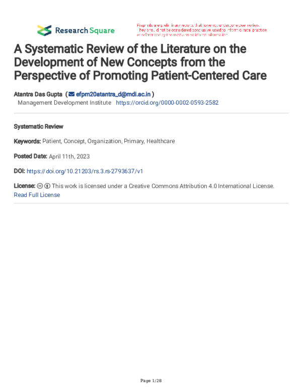 (PDF) A Systematic Review of the Literature on the Development of New ...