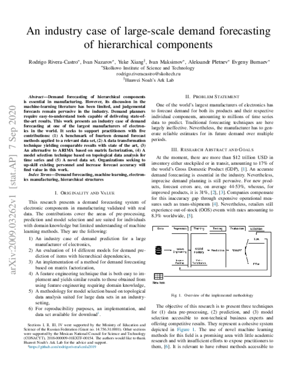 (PDF) An Industry Case of Large-Scale Demand Forecasting of ...